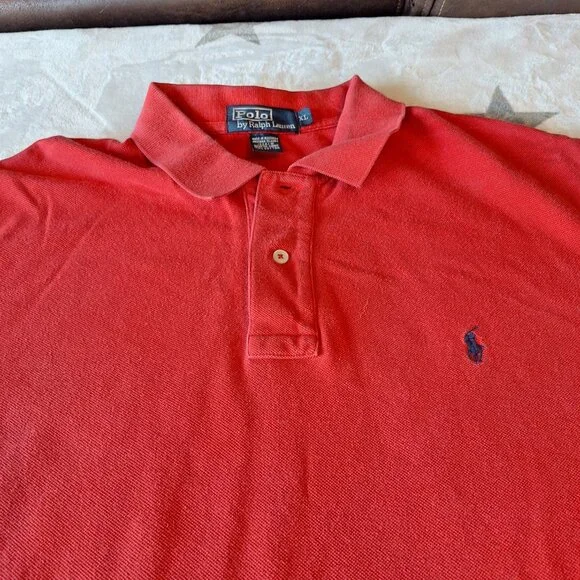 Ralph Lauren‎ Polo Shirt XL Red Blue Pony Rugby Casual Outdoors Preppy Mens - Picture 3 of 9